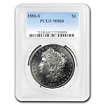 1878-1904 Morgan Dollars MS-64 PCGS (5 Different Dates/Mints)