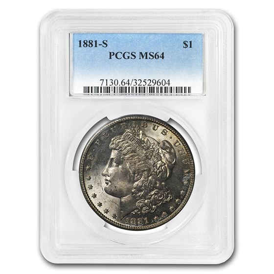 1878-1904 Morgan Dollars MS-64 PCGS (Toned Obv/Rev)