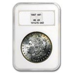 1878-1904 Morgan Dollars MS-65 NGC (10 Different Dates/Mints)
