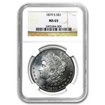 1878-1904 Morgan Dollars MS-65 NGC (10 Different Dates/Mints)