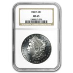 1878-1904 Morgan Dollars MS-65 NGC (10 Different Dates/Mints)
