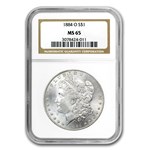 1878-1904 Morgan Dollars MS-65 NGC (5 Different Dates/Mints)