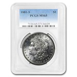 1878-1904 Morgan Dollars MS-65 PCGS (5 Different Dates/Mints)