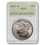 1878-1904 Morgan Dollars MS-65 PCGS (Old Rattler Holders)