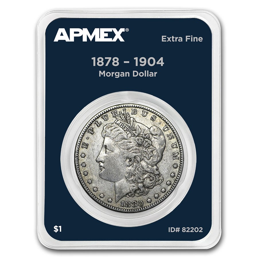 Buy 1878-1904 Morgan Silver Dollar APMEX Card XF (Random Year) | APMEX