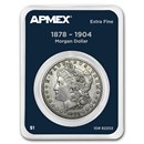 1878-1904 Morgan Silver Dollar APMEX Card XF (Random Year)