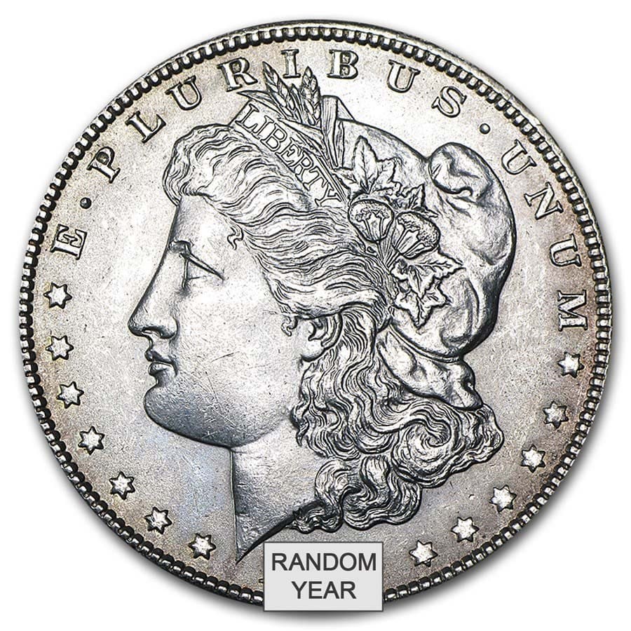 Morgan Silver Dollar Coin (1878-1904, VG+)