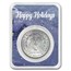 1878-1904 Morgan Silver Dollar BU - w/Happy Holidays Card