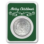1878-1904 Morgan Silver Dollar BU - w/Merry Christmas Card