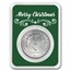1878-1904 Morgan Silver Dollar BU w/Merry Christmas Card