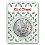 1878-1904 Morgan Silver Dollar BU - w/Merry Christmas Card