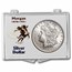 1878-1904 Morgan Silver Dollar BU - w/Snap-Lock, Cowboy Design