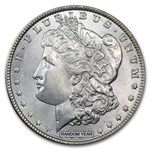 1878-1904 Morgan Silver Dollar BU - w/Snowy Village Card