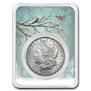 1878-1904 Morgan Silver Dollar Snowy Birds Card BU (Random Year) 1878-1904 Morgan Silver Dollar Snowy Birds Card BU (Random Year)