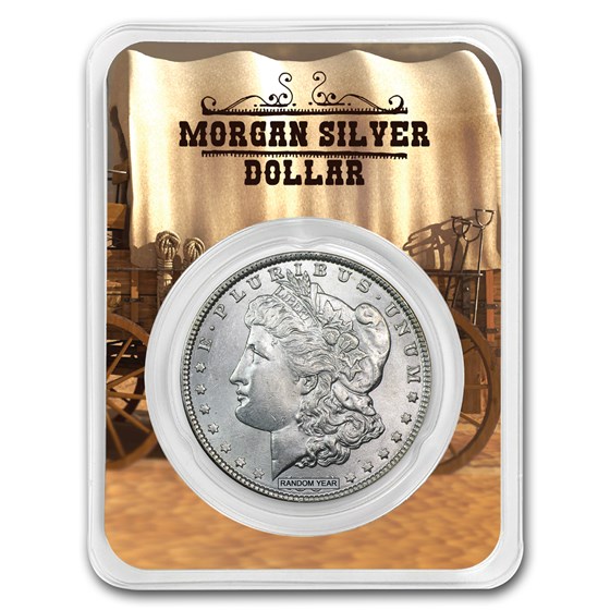 1878-1904 Morgan Silver Dollar Wagon Card BU (Random Year) 1878-1904 Morgan Silver Dollar Wagon Card BU (Random Year)
