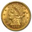 1878 $2.50 Liberty Gold Quarter Eagle MS-62 PCGS