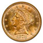 1878 $2.50 Liberty Gold Quarter Eagle MS-63 NGC