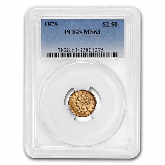 1878 $2.50 Liberty Gold Quarter Eagle MS-63 PCGS 1878 $2.50 Liberty Gold Quarter Eagle MS-63 PCGS