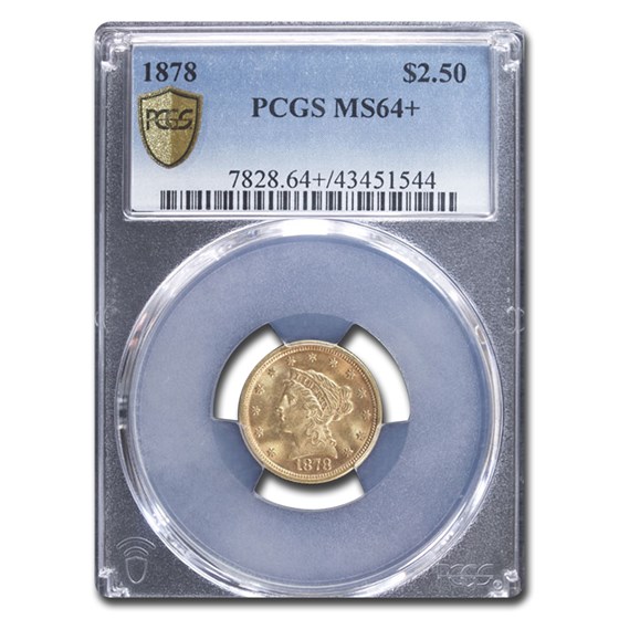 1878 $2.50 Liberty Gold Quarter Eagle MS-64+ PCGS 1878 $2.50 Liberty Gold Quarter Eagle MS-64+ PCGS
