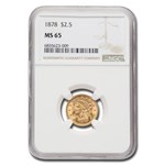 1878 $2.50 Liberty Gold Quarter Eagle MS-65 NGC