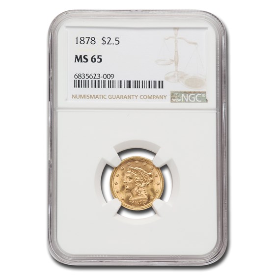 1878 $2.50 Liberty Gold Quarter Eagle MS-65 NGC 1878 $2.50 Liberty Gold Quarter Eagle MS-65 NGC