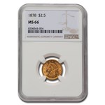 1878 $2.50 Liberty Gold Quarter Eagle MS-66 NGC