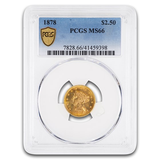 1878 $2.50 Liberty Gold Quarter Eagle MS-66 PCGS