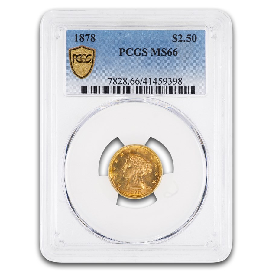1878 $2.50 Liberty Gold Quarter Eagle MS-66 PCGS