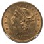1878 $20 Liberty Gold Double Eagle AU-58 NGC