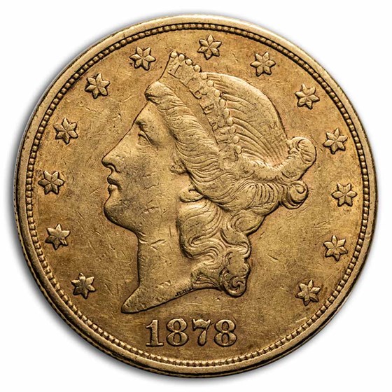 1878 $20 Liberty Gold Double Eagle AU 1878 $20 Liberty Gold Double Eagle AU