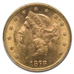 1878 $20 Liberty Gold Double Eagle MS-61 PCGS
