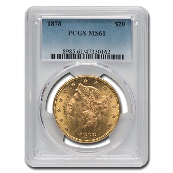 1878 $20 Liberty Gold Double Eagle MS-61 PCGS 1878 $20 Liberty Gold Double Eagle MS-61 PCGS