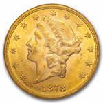 1878 $20 Liberty Gold Double Eagle MS-62 NGC