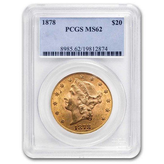 1878 $20 Liberty Gold Double Eagle MS-62 PCGS 1878 $20 Liberty Gold Double Eagle MS-62 PCGS