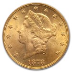 1878 $20 Liberty Gold Double Eagle MS-63 PCGS