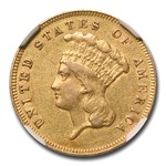 1878 $3 Gold Princess AU-53 NGC