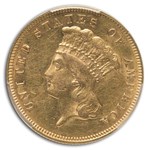 1878 $3 Gold Princess AU-53 PCGS