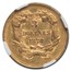 1878 $3 Gold Princess AU-55 NGC