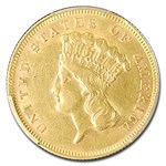 1878 $3 Gold Princess AU-55 PCGS