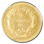 1878 $3 Gold Princess AU-55 PCGS