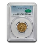 1878 $3 Gold Princess AU-58 PCGS CAC