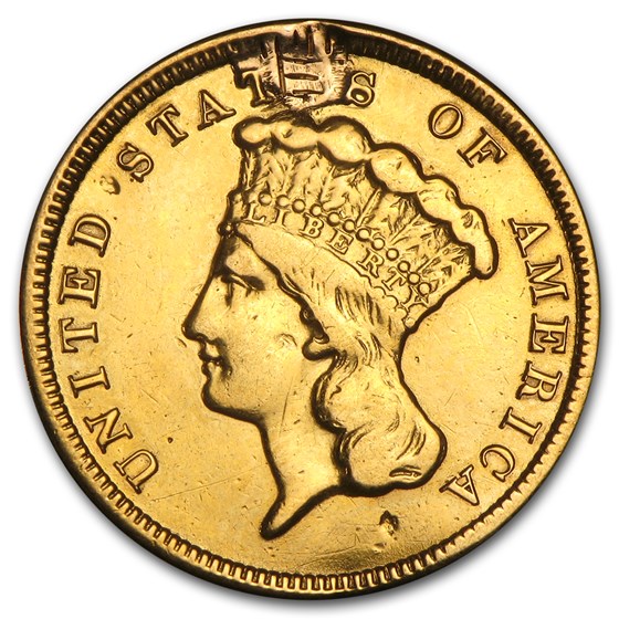 1878 $3 Gold Princess EF Details (Ex-Jewelry) 1878 $3 Gold Princess EF Details (Ex-Jewelry)