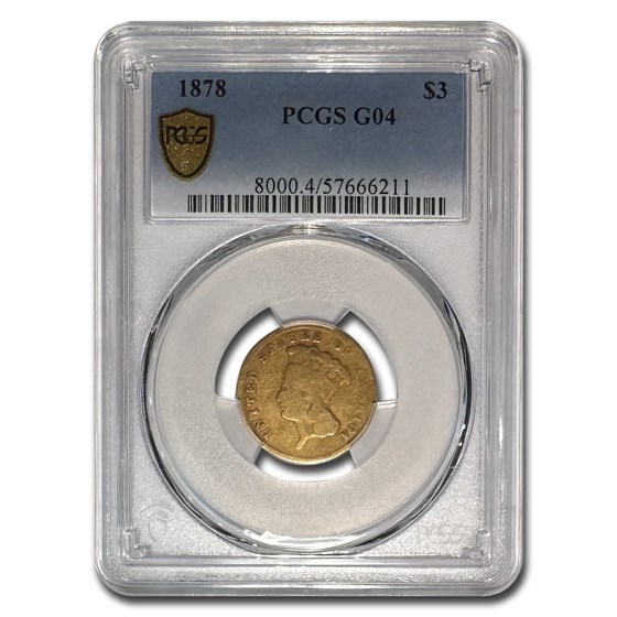 1878 $3 Gold Princess Good-4 PCGS 1878 $3 Gold Princess Good-4 PCGS