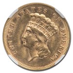 1878 $3 Gold Princess MS-60 NGC