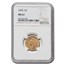 1878 $3 Gold Princess MS-61 NGC