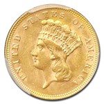 1878 $3 Gold Princess MS-61 PCGS