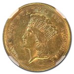 1878 $3 Gold Princess MS-62 NGC