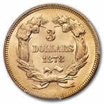 1878 $3 Gold Princess MS-62 PCGS