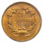 1878 $3 Gold Princess MS-63 PCGS
