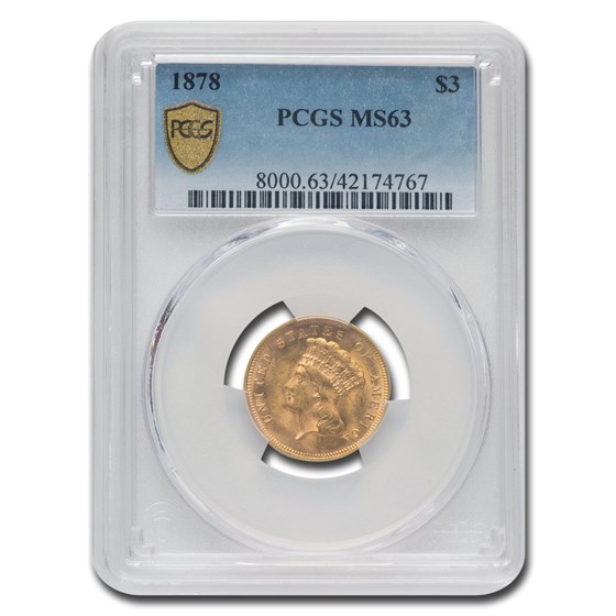 Buy 1878 $3 Gold Princess MS-63 PCGS | APMEX